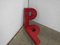 Letter P in Red Plastic, 1970s 7