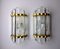 Cut Glass Sconces from Venini, Murano, Italy, 1970s, Set of 2 1