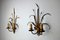 Floral Sconces attributed to Ferro Arte, Spain, 1960s, Set of 2 3