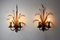 Floral Sconces attributed to Ferro Arte, Spain, 1960s, Set of 2 2