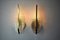Golden Floral Sconces in Murano Tubular Glasses from Venini, Italy, 1970, Set of 2 2