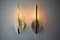 Golden Floral Sconces in Murano Tubular Glasses from Venini, Italy, 1970, Set of 2, Image 2