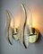 Golden Floral Sconces in Murano Tubular Glasses from Venini, Italy, 1970, Set of 2, Image 5