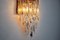 Lámpara de pared Cascade atribuida a Venini de cristal de Murano, Italia, años 60, Imagen 8
