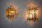 Sconces in Murano Cut Glass from Venini, Italy, 1970s, Set of 2 2