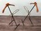 Vintage Italian Folding Servomuto Coat Hangers in Beech, Metal and Brass, 1950s, Set of 2, Image 14