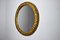 Mid-Century Golden Wooden Sun Mirror, France, 1950s, Image 1