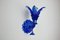 Mid-Century Palm Tree Floral Sconce in Blue Murano Glass from Mazzega, Italy, 1950s 2