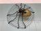 Spider Wall Light in Iron and Amber Glass, 1970s 1