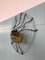 Applique Murale Spider en Fer et Verre Ambré, 1970s 11