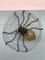 Spider Wall Light in Iron and Amber Glass, 1970s 10