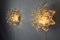 Murano Star Sconces in Frosted Glass, Italy, 1970s, Set of 2 5