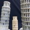 Lámparas Torre de Pisa de resina, Italia, años 70. Juego de 3, Imagen 3