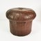 Patchwork Leather Pouffe with Storage, Germany, 1970s, Image 1