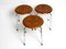 Mid-Century SE 38 Stools in Teak by Egon Eiermann for Wilde + Spieth, Set of 3, Image 1