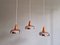 Vintage Suspensions in Chromed and Copper Metal, 1960s, Set of 3, Image 12