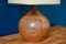 Lámpara de mesa bohemia grande de gres de pirita, años 60, Imagen 5