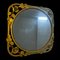 Italian Square Iron Mirror, 1950s 2