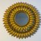 Italian Round Sun Mirror, 1950s, Image 7