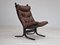 Norwegian Siesta Lounge Chair in Leather & Bentwood by Ingmar Relling for Westnofa, 1960s, Image 1