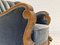 Dänischer Art Deco Relax Sessel aus Original ozeanblauem Velours, 1950er 12