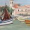 Yves Brayer, El puerto de Grau Du Roi, años 50, óleo sobre lienzo, enmarcado, Imagen 22