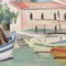 Yves Brayer, El puerto de Grau Du Roi, años 50, óleo sobre lienzo, enmarcado, Imagen 9