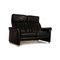 Ergoline Plus Zwei-Sitzer Sofa aus schwarzem Leder von Willi Schillig 8