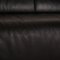 Sofá de tres plazas BMP 622 de cuero negro de Rolf Benz, Imagen 3