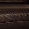 Plura Two-Seater Sofa in Dark Brown Leather by Rolf Benz 4