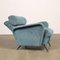 Vintage Italian Armchairs in Fabric and Metal, 1950s 1