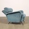 Vintage Italian Armchairs in Fabric and Metal, 1950s, Image 1