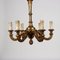 Six Light Chandelier with Golden Structure 3