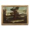 North Italian School Artist, Landscape with Figures, 1700s, Oil on Canvas, Framed 1