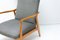 Scandinavian Wingback Chair and Pouff attributed to Jizba, 1960s, Set of 2 8