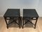 Black Lacquered Faux-Bamboo Side Tables, 1970s, Set of 2 3