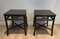Black Lacquered Faux-Bamboo Side Tables, 1970s, Set of 2 1