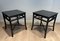 Black Lacquered Faux-Bamboo Side Tables, 1970s, Set of 2 2