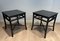 Black Lacquered Faux-Bamboo Side Tables, 1970s, Set of 2, Image 2