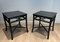 Black Lacquered Faux-Bamboo Side Tables, 1970s, Set of 2 12