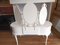 Louis XV French Queen Anne Dressing Table in Snow White & Gold + Mirror 21