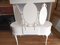 Louis XV French Queen Anne Dressing Table in Snow White & Gold + Mirror, Image 21