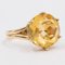 Vintage 14k Yellow Gold Citrine Cocktail Ring, 1960s, Image 3