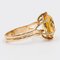 Vintage 14k Yellow Gold Citrine Cocktail Ring, 1960s, Image 4