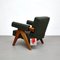 053 Capitol Complex Armchair in Teak and Green Leather by Pierre Jeanneret for Cassina 6