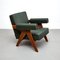 053 Capitol Complex Armchair in Teak and Green Leather by Pierre Jeanneret for Cassina 13