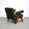 053 Capitol Complex Armchair in Teak and Green Leather by Pierre Jeanneret for Cassina 8