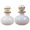 19th Century White Opaline Perfume Bottles, Set of 2 1