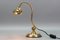 Lámpara de escritorio francesa Art Déco ajustable de latón, años 30, Imagen 10