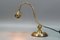 French Art Deco Adjustable Brass Desk Lamp, 1930s 11